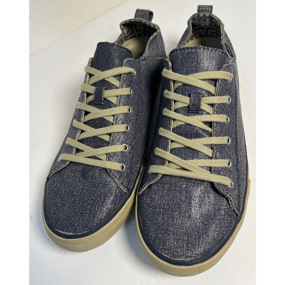 Sanuk Chambray Men’s Blue Low Top Lace Sneakers Size 11